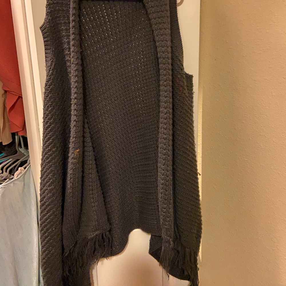 Knit drapey sweater vest